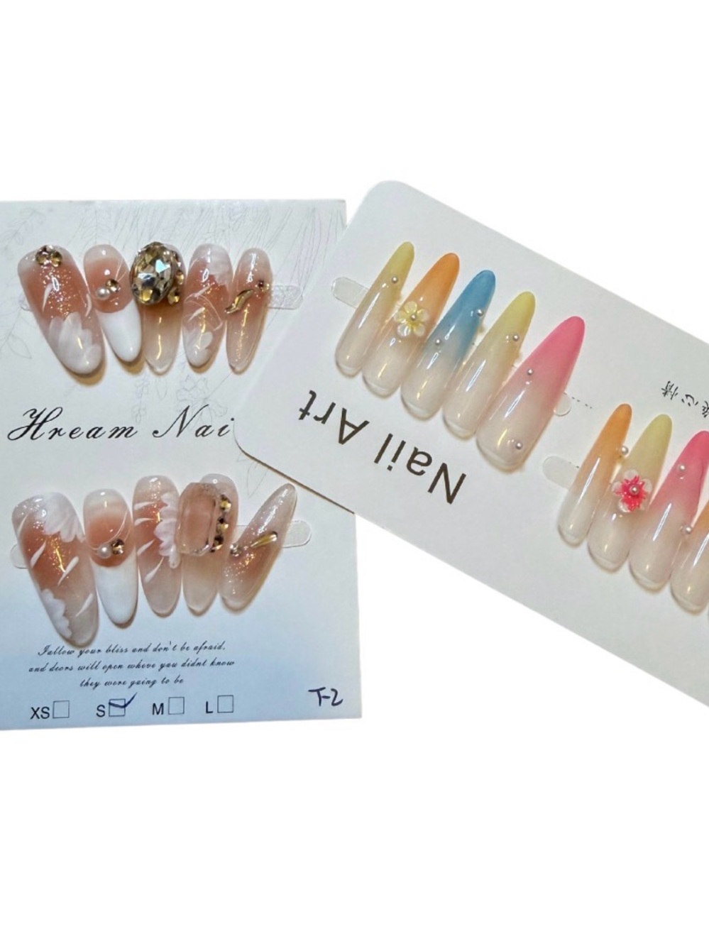 Assorted Pink & Ombre Press-On Nails bundle-